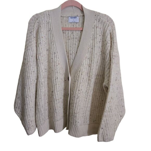 Old Navy Cozy Shaker-Stitch Button-Front Speckled Cardigan Sweater Size 2X - Picture 2 of 11